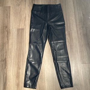 Badgley Mischka Navy Blue Vegan Leather Pants
